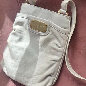 Vintage Michael Kors White Leather Crossbody Bag